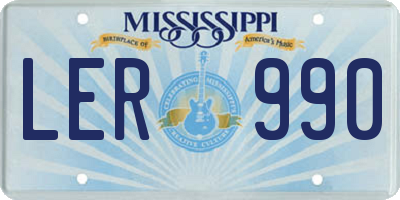 MS license plate LER990