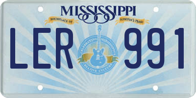 MS license plate LER991