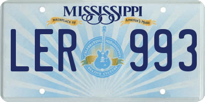 MS license plate LER993