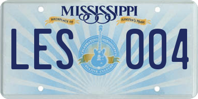 MS license plate LES004