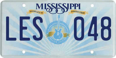 MS license plate LES048