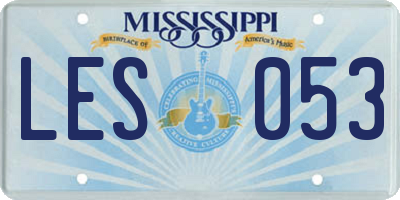 MS license plate LES053