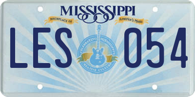MS license plate LES054