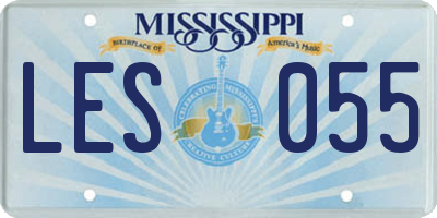 MS license plate LES055