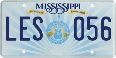 MS license plate LES056