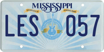 MS license plate LES057