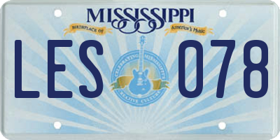 MS license plate LES078