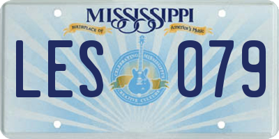 MS license plate LES079
