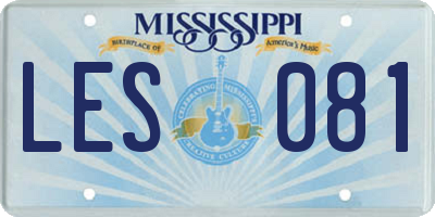 MS license plate LES081
