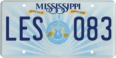 MS license plate LES083