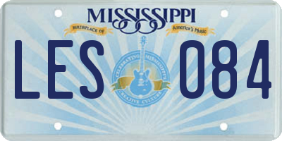 MS license plate LES084