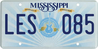 MS license plate LES085