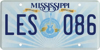 MS license plate LES086