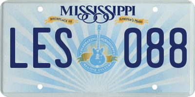 MS license plate LES088