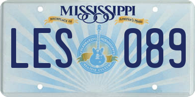 MS license plate LES089