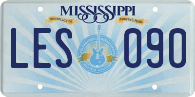 MS license plate LES090