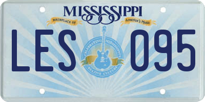 MS license plate LES095