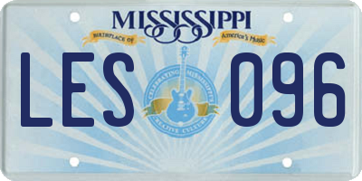 MS license plate LES096