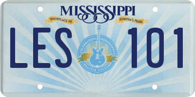 MS license plate LES101