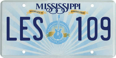 MS license plate LES109