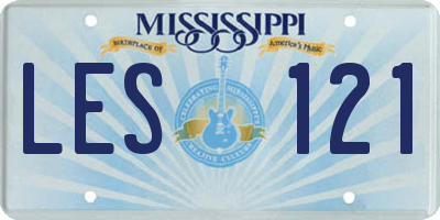 MS license plate LES121