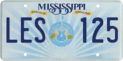 MS license plate LES125