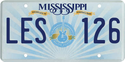 MS license plate LES126
