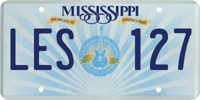 MS license plate LES127