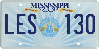 MS license plate LES130