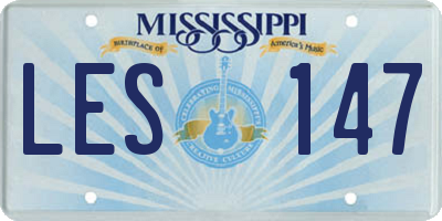 MS license plate LES147