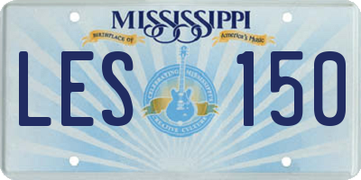 MS license plate LES150