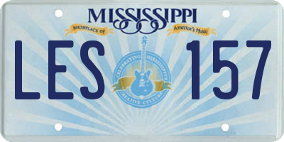 MS license plate LES157