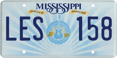MS license plate LES158