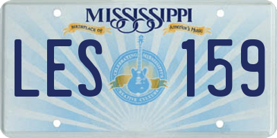 MS license plate LES159