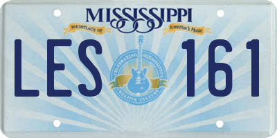 MS license plate LES161