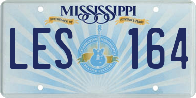 MS license plate LES164