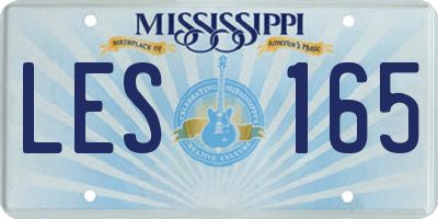 MS license plate LES165