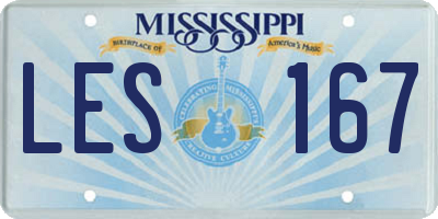 MS license plate LES167