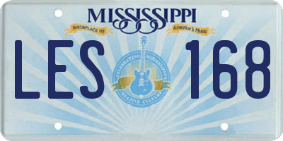 MS license plate LES168