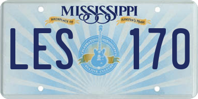MS license plate LES170