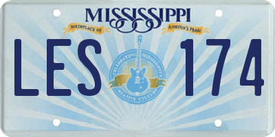 MS license plate LES174