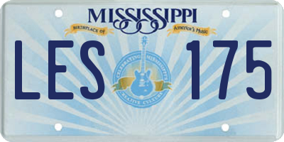 MS license plate LES175