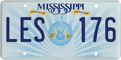MS license plate LES176