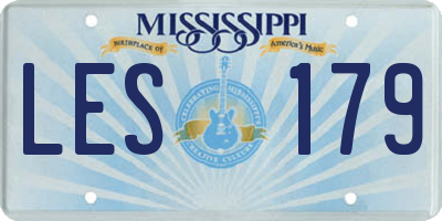 MS license plate LES179