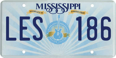 MS license plate LES186