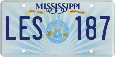 MS license plate LES187