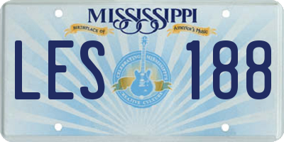 MS license plate LES188