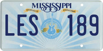 MS license plate LES189