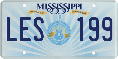 MS license plate LES199