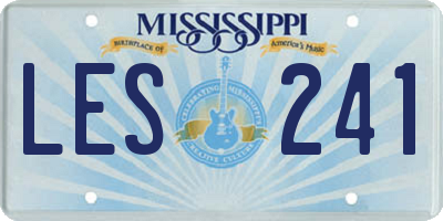 MS license plate LES241